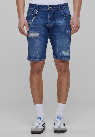 2Y Premium Regular Jeans in Blauw: voorkant