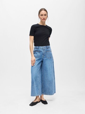 Wide leg Jeans 'OBJFULLA' di OBJECT in blu