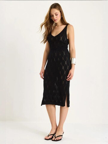 Bianco Lucci Strickkleid in Schwarz