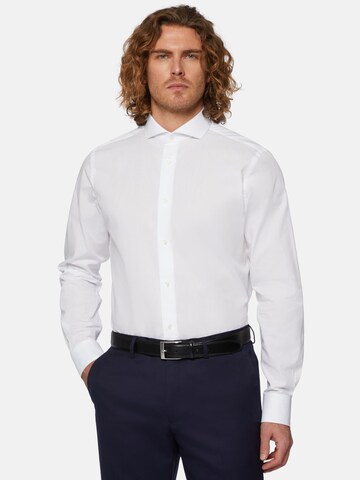 Coupe regular Chemise business 'Napoli' Boggi Milano en blanc : devant