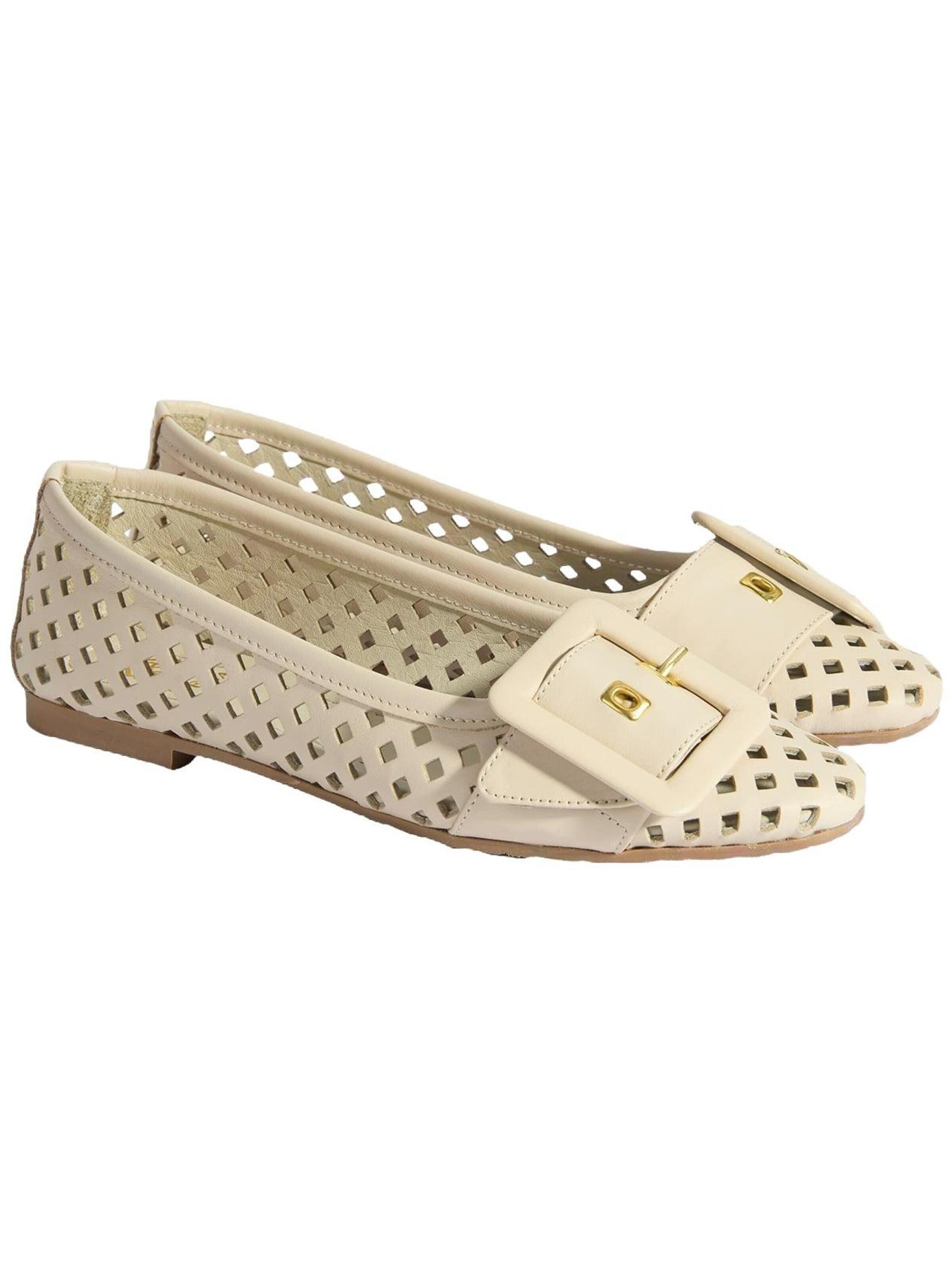 Desa Ballet Flats 'Ballettschuhe' in Beige