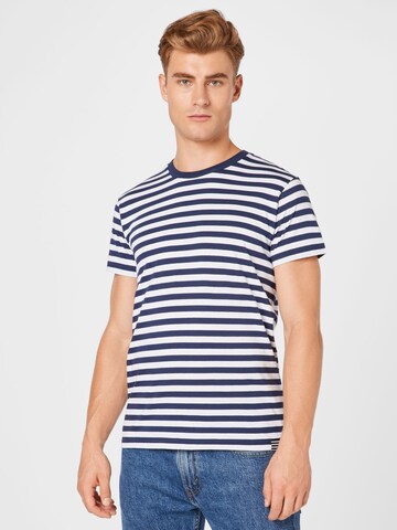 T-Shirt MADS NORGAARD COPENHAGEN en bleu : devant