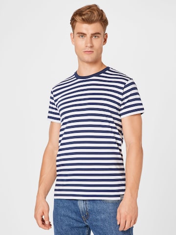 T-Shirt MADS NORGAARD COPENHAGEN en bleu : devant