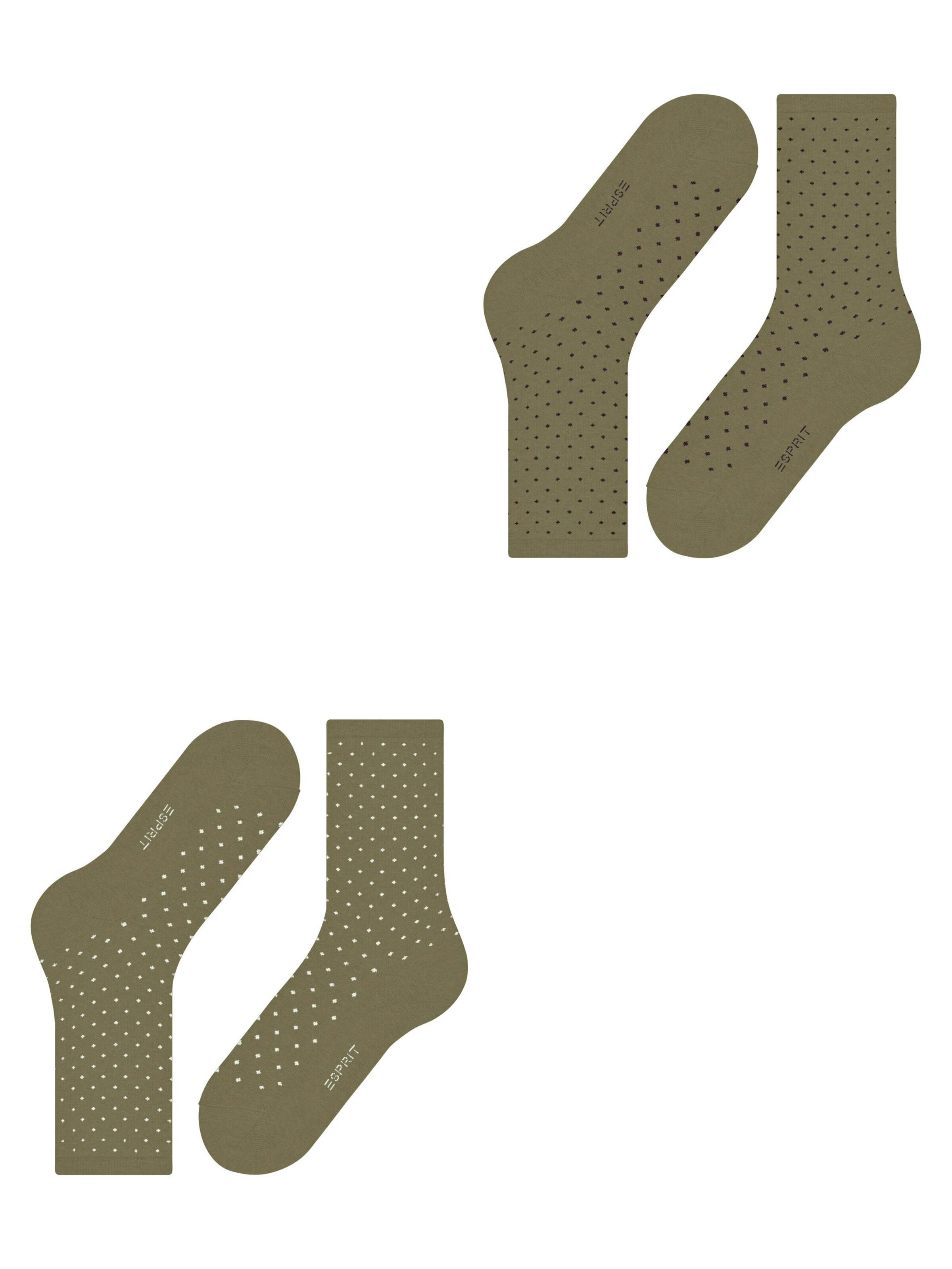 ESPRIT Socken 'Fine Dot 2-Pack'‌ in Grün