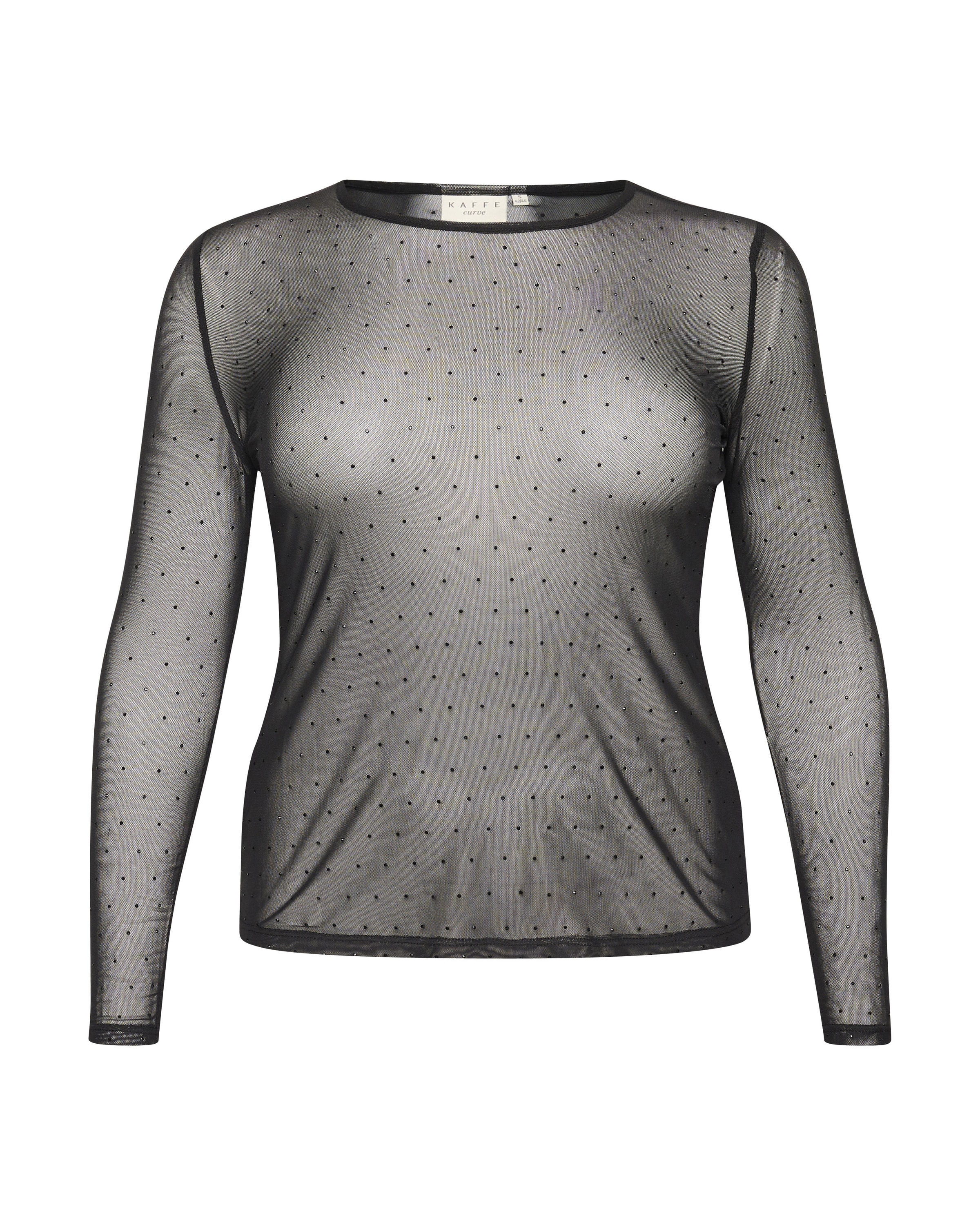 KAFFE CURVE Футболка 'KC Lorinda' в Черный: спереди