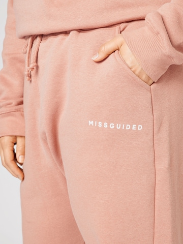 Missguided Plus Tapered Nadrág - rózsaszín