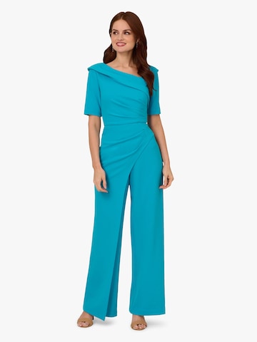 Adrianna Papell Jumpsuit 'Knit Crepe Jumpsuit' in Blue: front