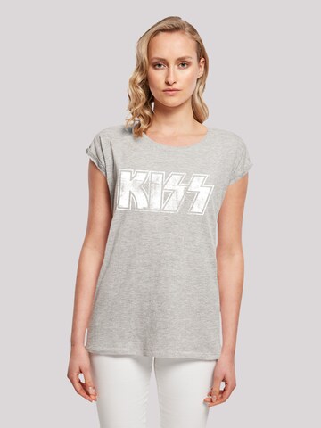 F4NT4STIC Shirt 'Kiss' in Grau: Vorderseite