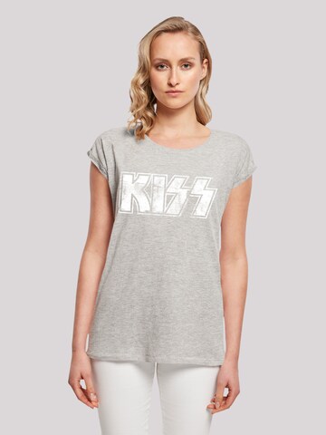 T-shirt 'Kiss' F4NT4STIC en gris : devant