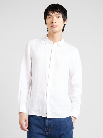 Coupe regular Chemise 'LUIS' Key Largo en blanc : devant