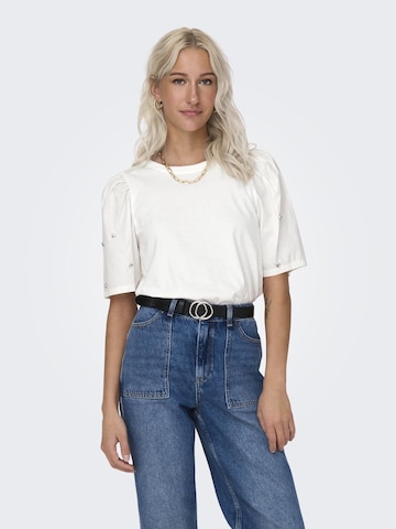 ONLY Koszulka 'LINA' w kolorze biały: przód