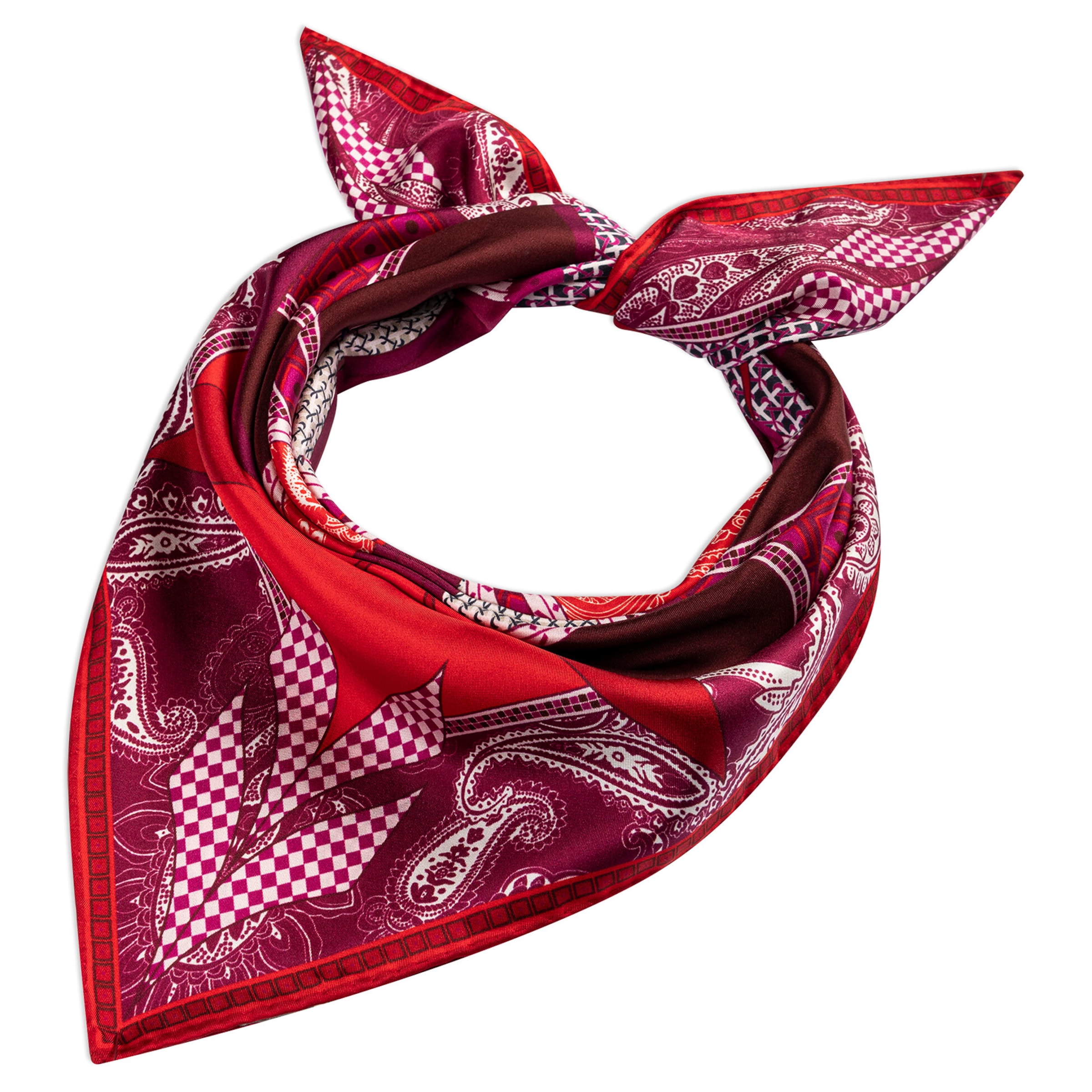 Foulard ' FLOWER MANDALA 64x64 ' Roeckl en mélange de couleurs