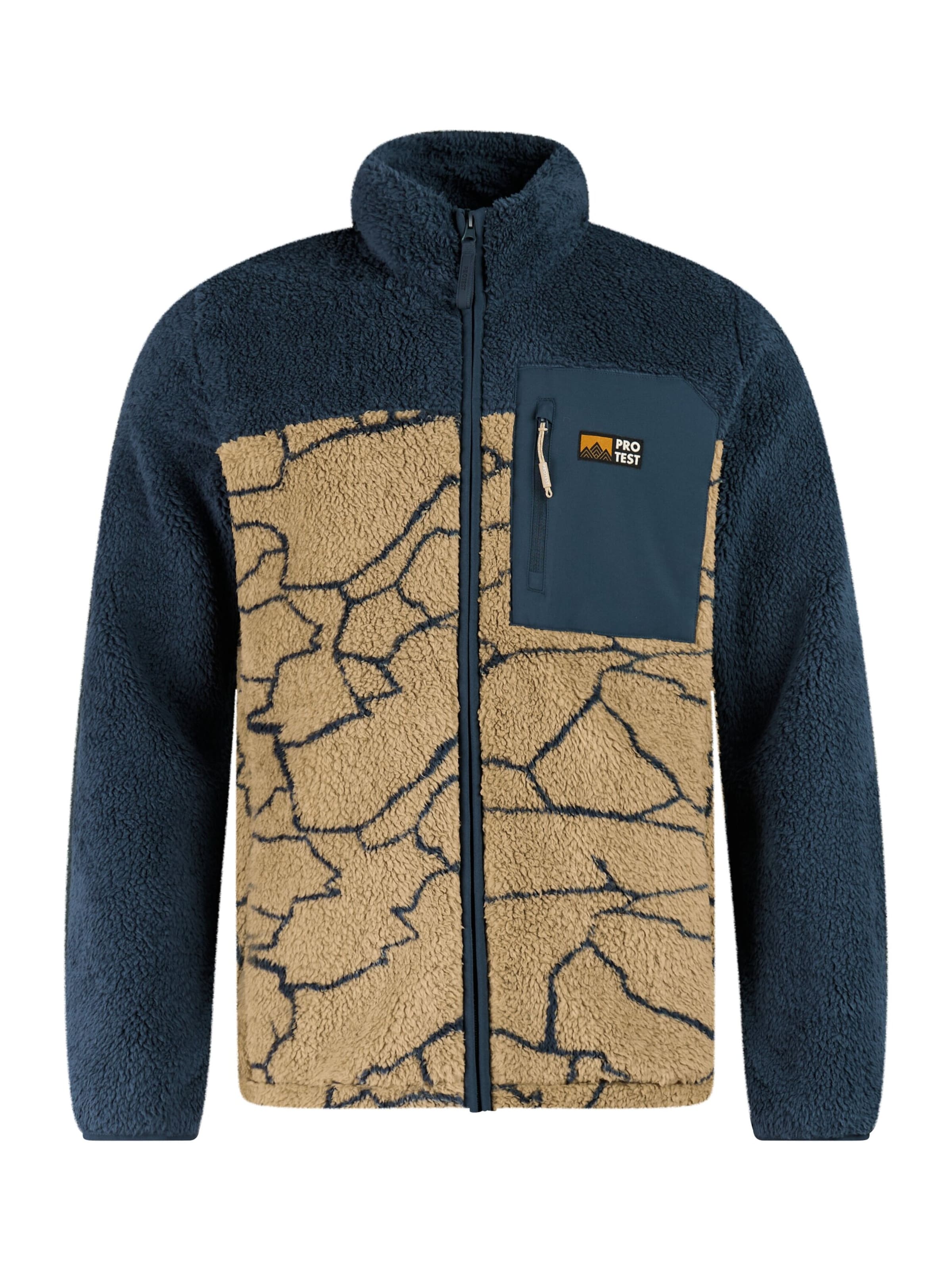 PROTEST Fleece Jacket 'PRTLegacy' in Brown: front