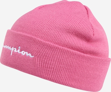 Champion Authentic Athletic Apparel Beanie in Pink: front