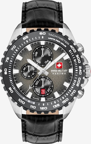 SWISS MILITARY HANOWA Analog watch 'Stone Marten' in Black: front