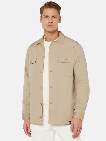 Coupe regular Veste mi-saison Boggi Milano en beige : devant