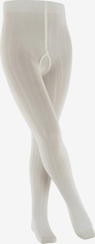 FALKE Tights 'Classic Rib' in White: front