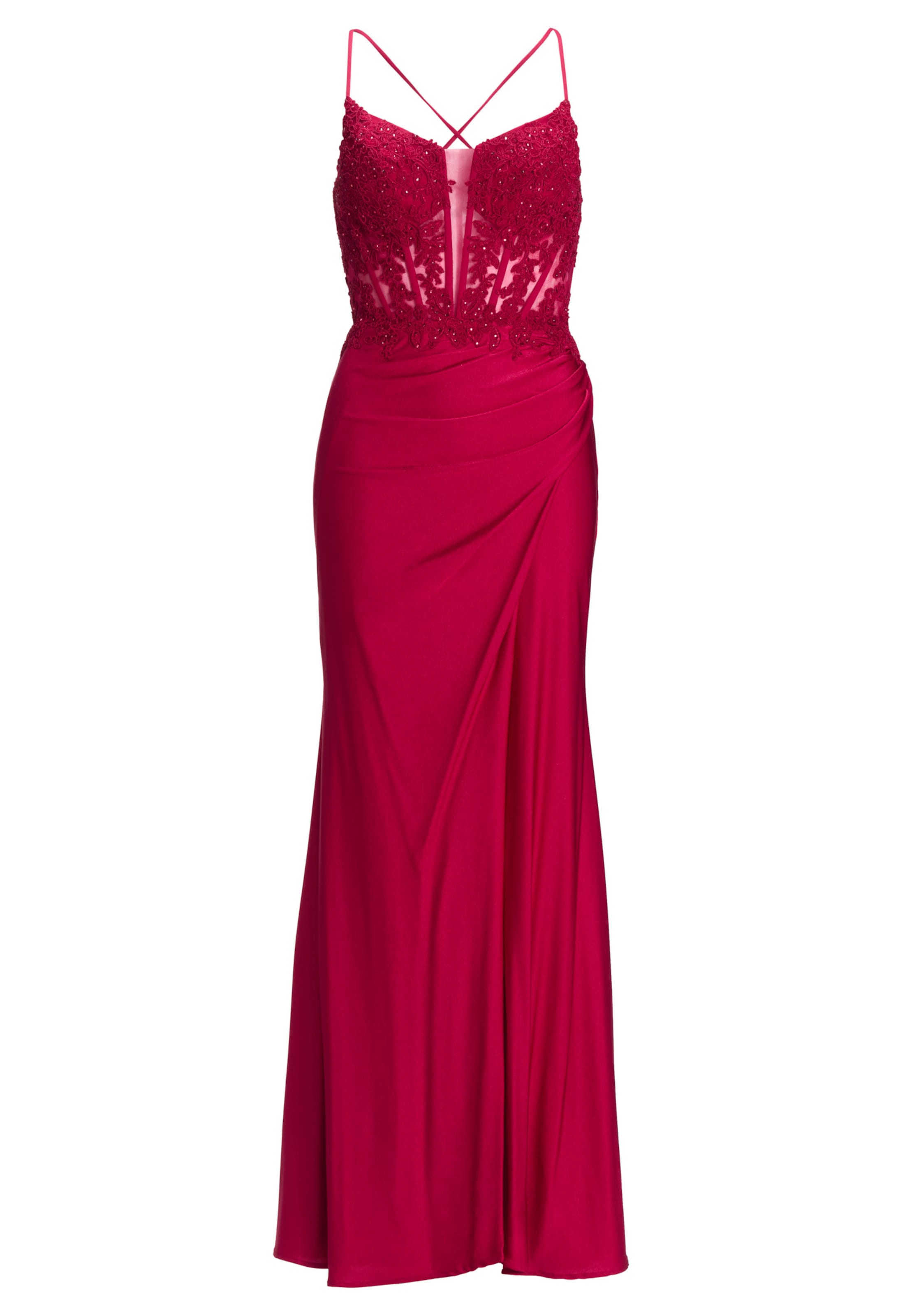 HEY KYLA Evening Dress in Red: front