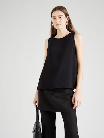 COMMA - Blusa en negro: frente