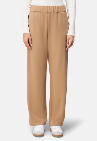 zero Flared Trousers in Beige: front