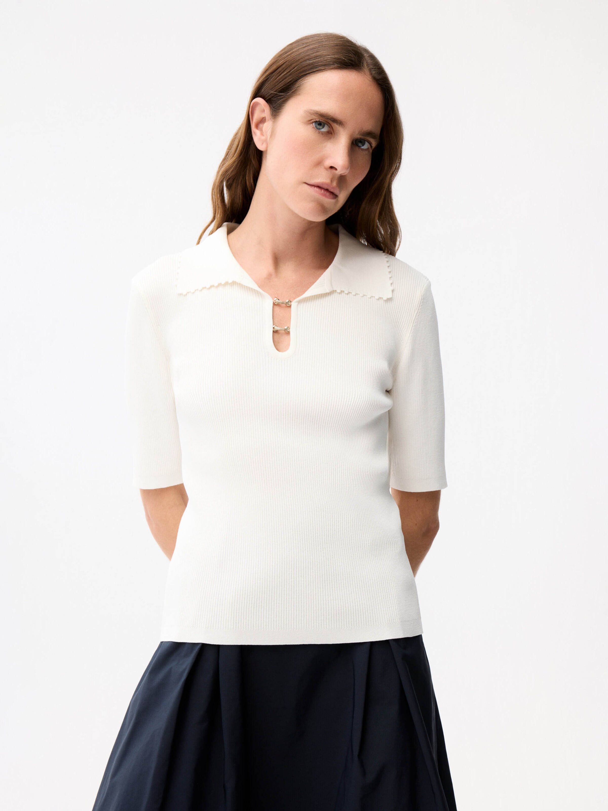 adl Blouse in White: front