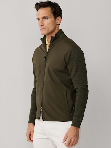 Giacca di mezza stagione 'TRAVEL NY/KNIT FZ HYB' di Hackett London in verde