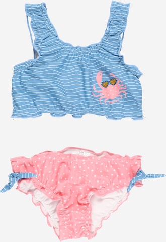 PLAYSHOES Bustier Bikini 'Krebs' värissä sininen: etupuoli