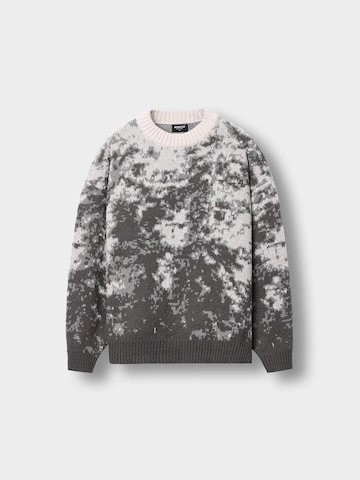 Burocs Sweater 'Pixel' in Grey: front