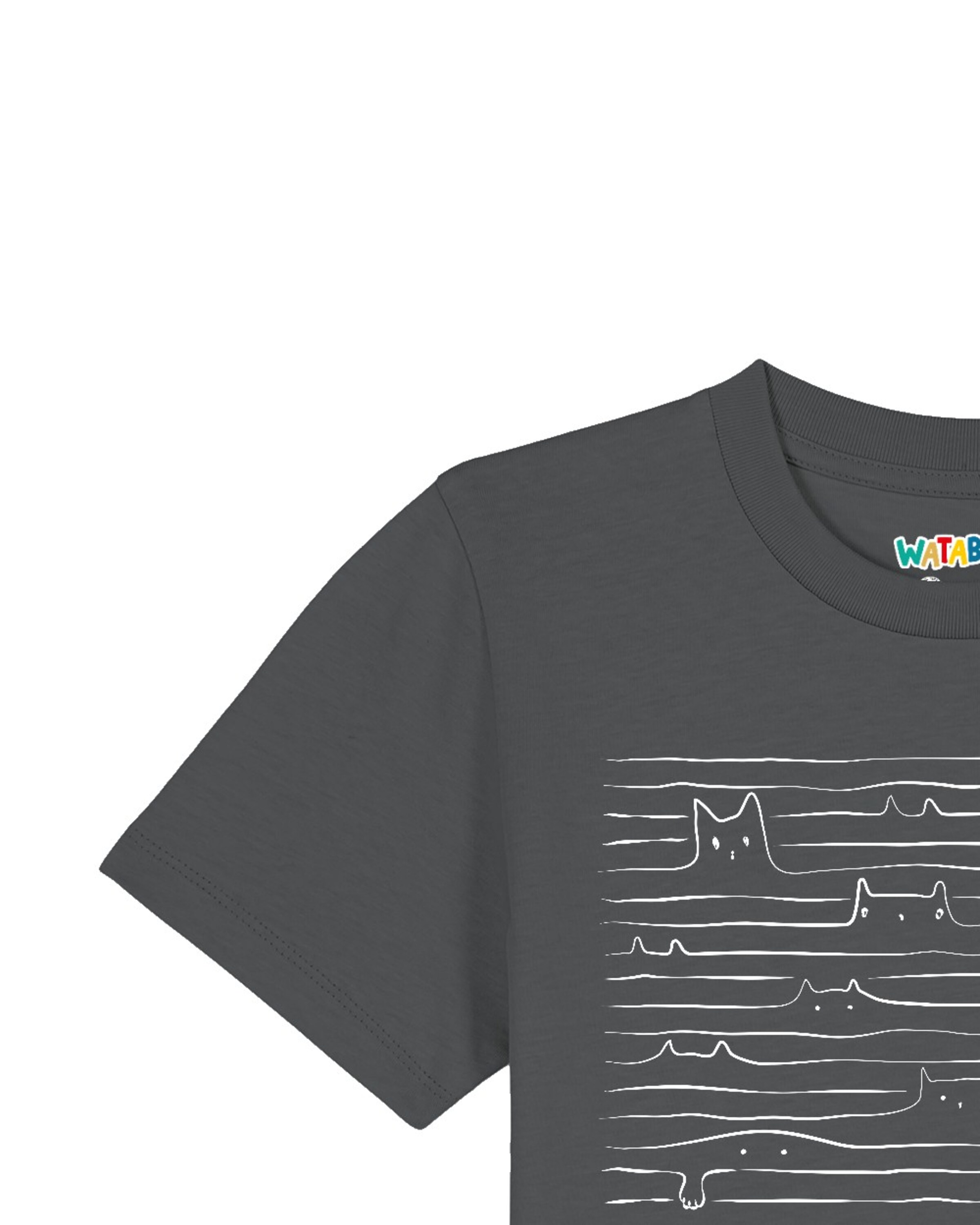 watabout.kids Shirt 'Doodle Cats' in Grey