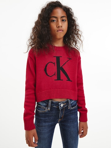 Calvin Klein Jeans Sweater in Red: front