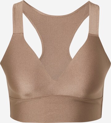 aim'n Bralette Sports Bra 'MACCHIATO' in Brown: front