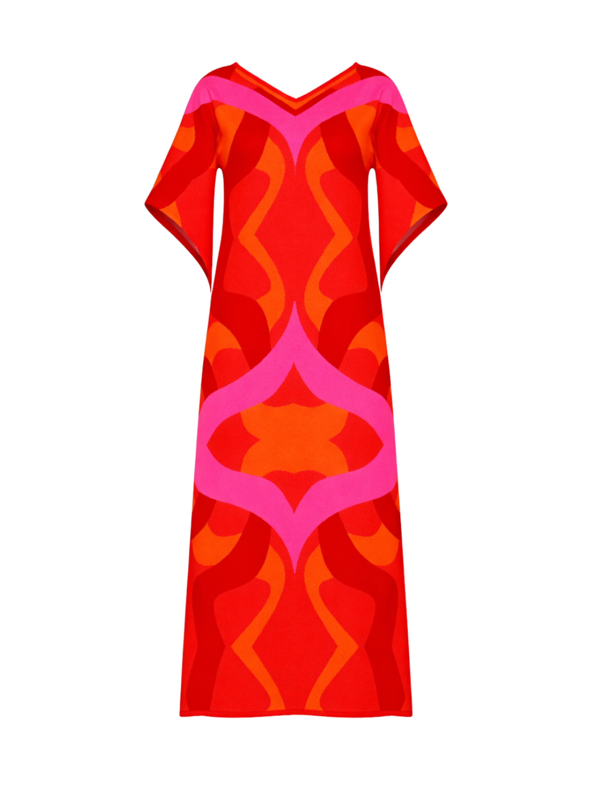 Csillag Zsuzsi - Vestido de punto 'Dreamgate - Tulip' en rojo: frente