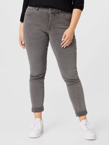 Tom Tailor Women + Slimfit Jeans in Grijs: voorkant