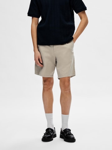 SELECTED HOMME Normální Chino kalhoty 'Bill' – béžová: přední strana