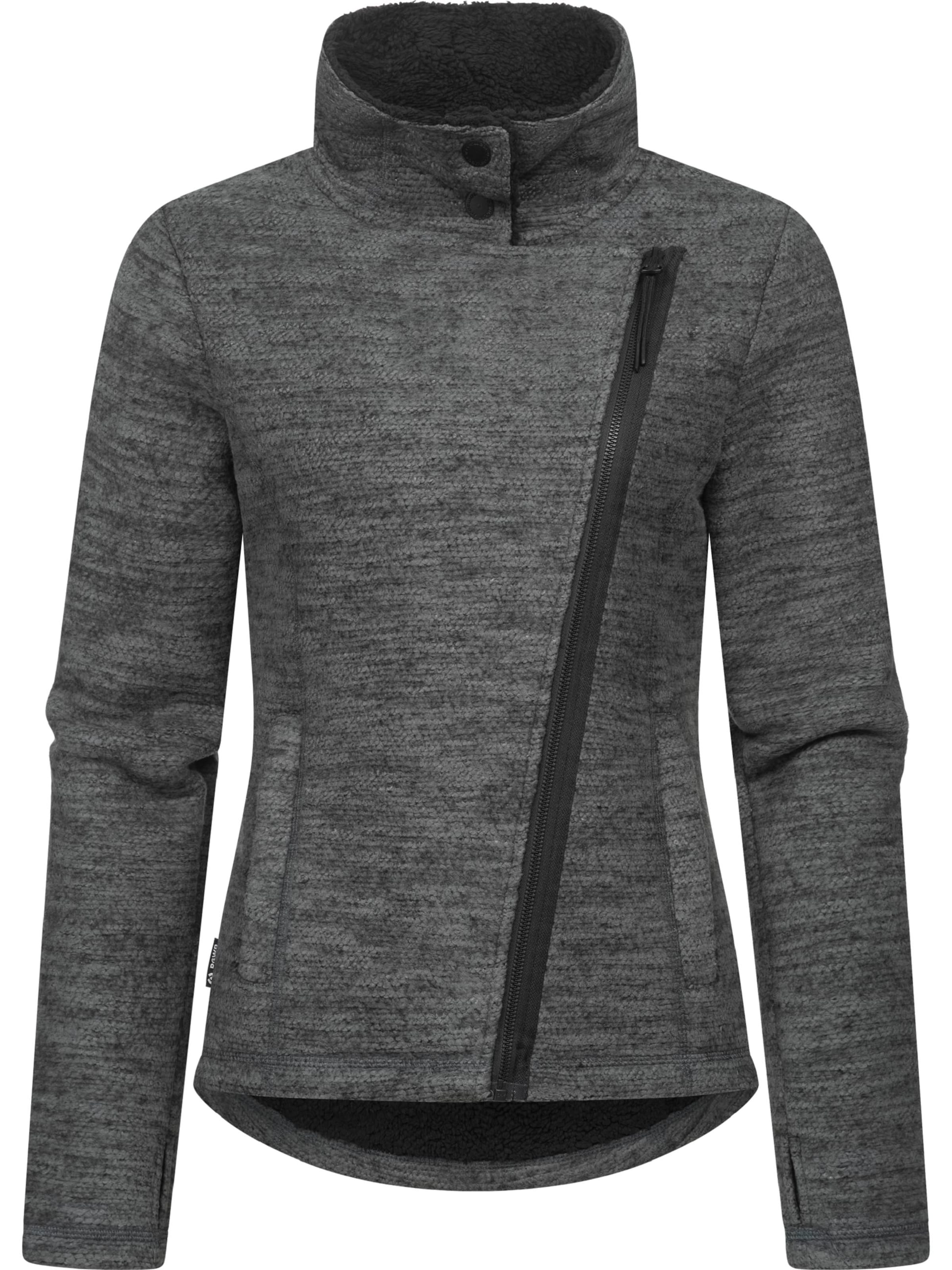 Ragwear Fleece Jacket 'Saskie' in Grey: front