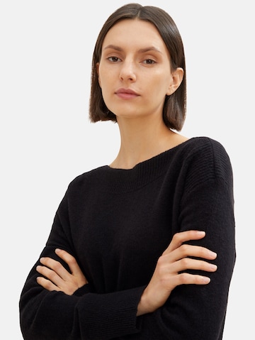 TOM TAILOR Sweater in Black