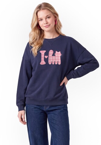 MYMO Sweatshirt in Blauw: voorkant