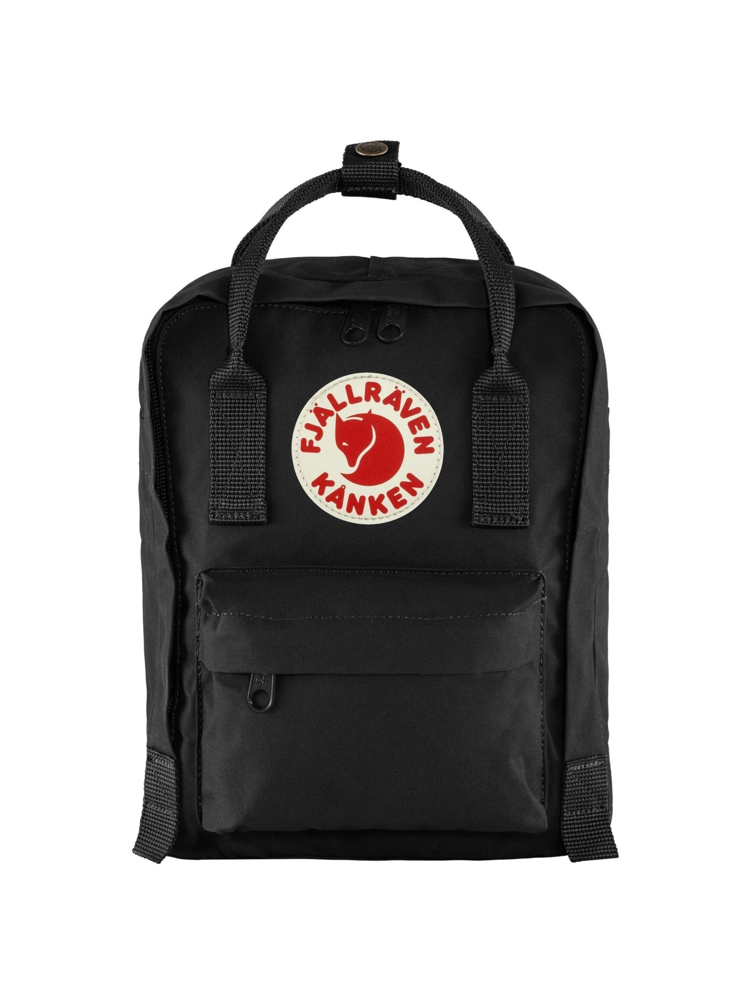 FJALLRAVEN Backpack 'Kånken Mini' in Black: front