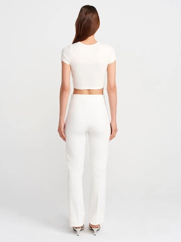 Dilvin Flared Pants in White