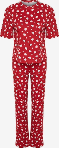 Trendyol Pižama | rdeča barva: sprednja stran