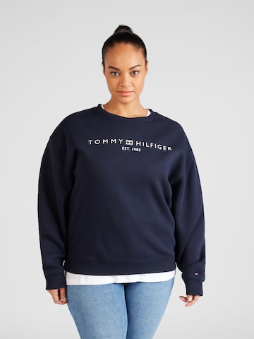 Tommy Hilfiger Curve Sweatshirt in Blauw: voorkant