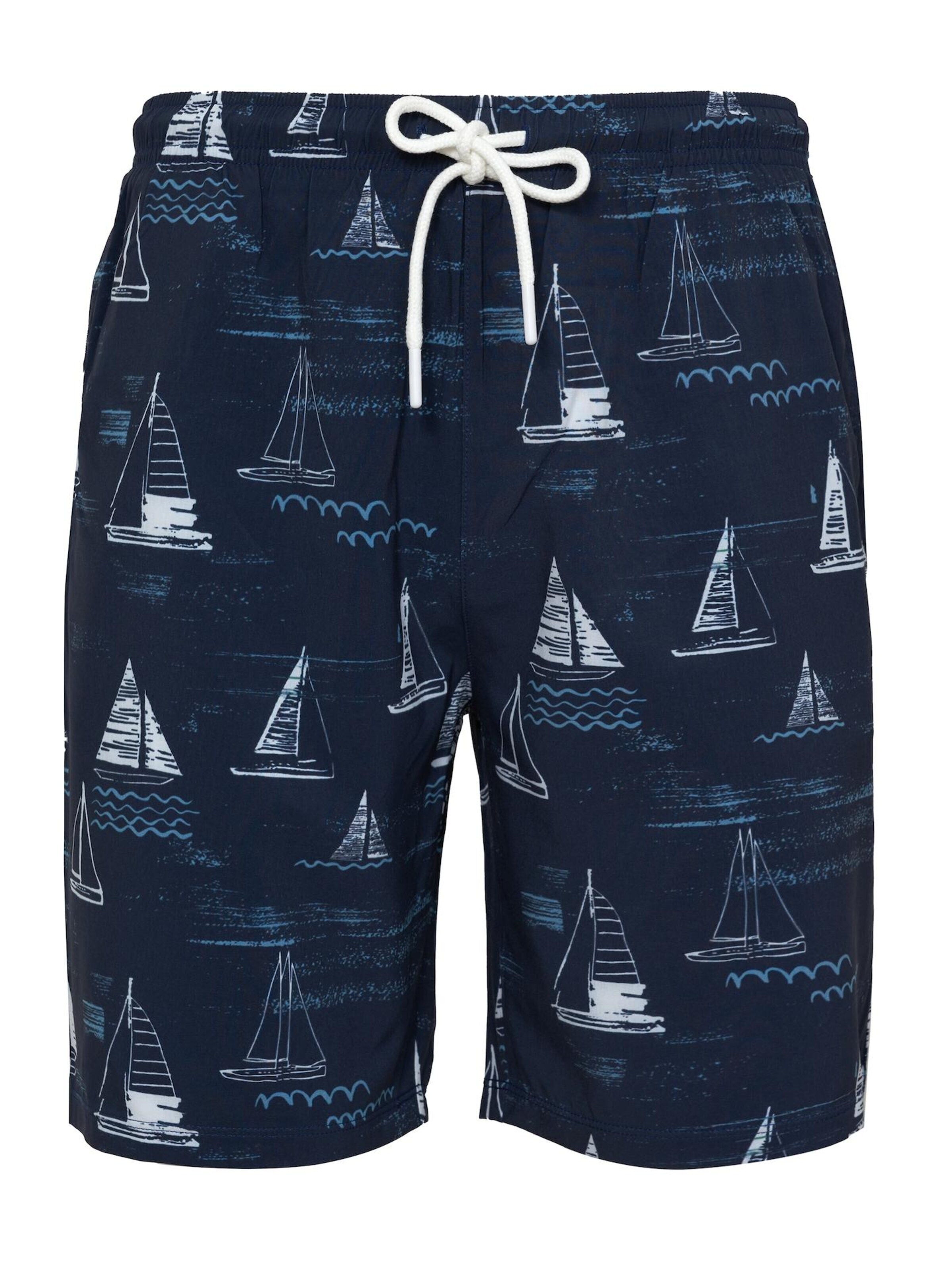 La V Zwemshorts in Blauw: voorkant