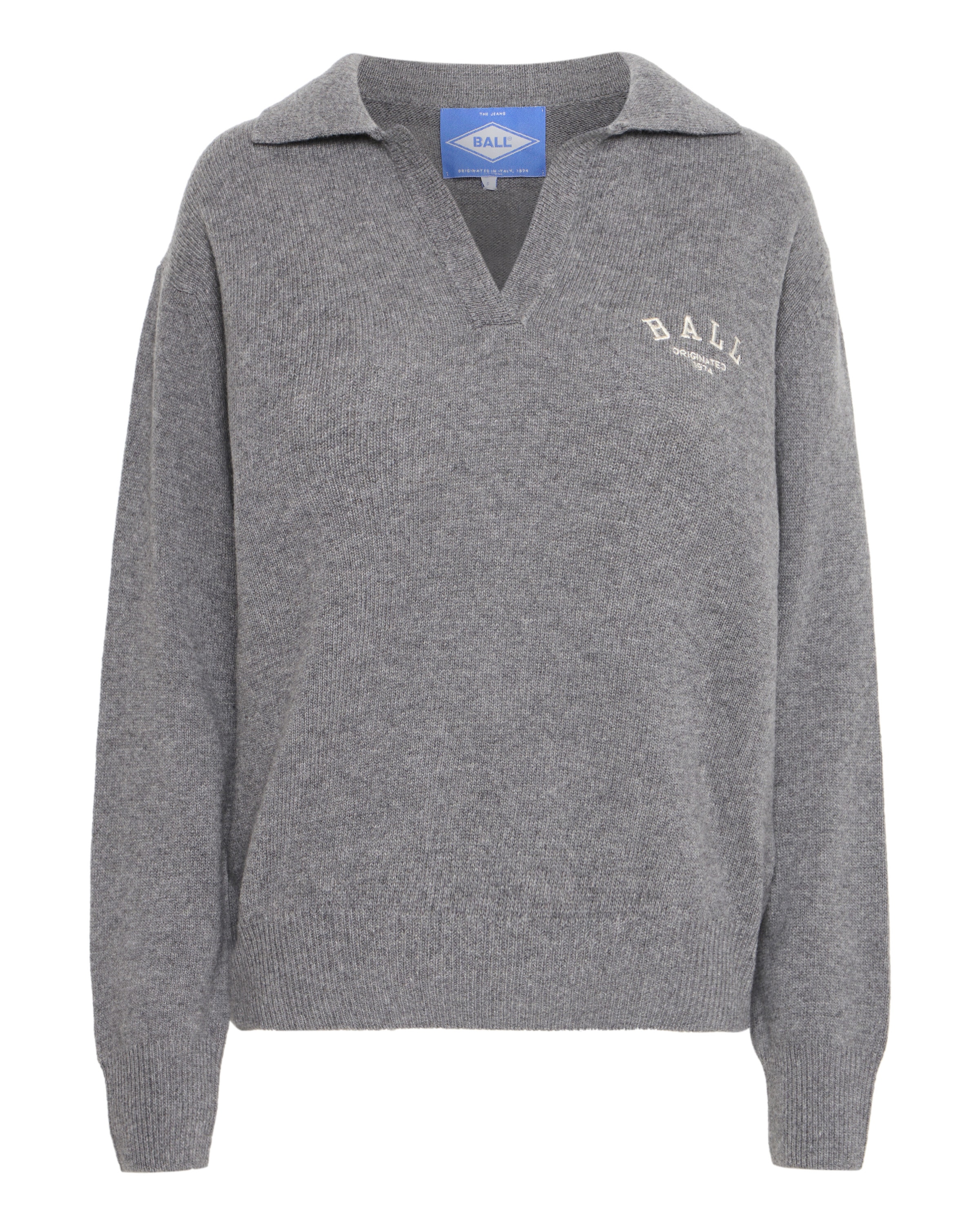 Pull-over 'Tardelli' Ball en gris : devant