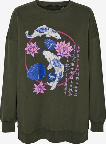 VERO MODA Sweatshirt 'TANYA' in Groen: voorkant