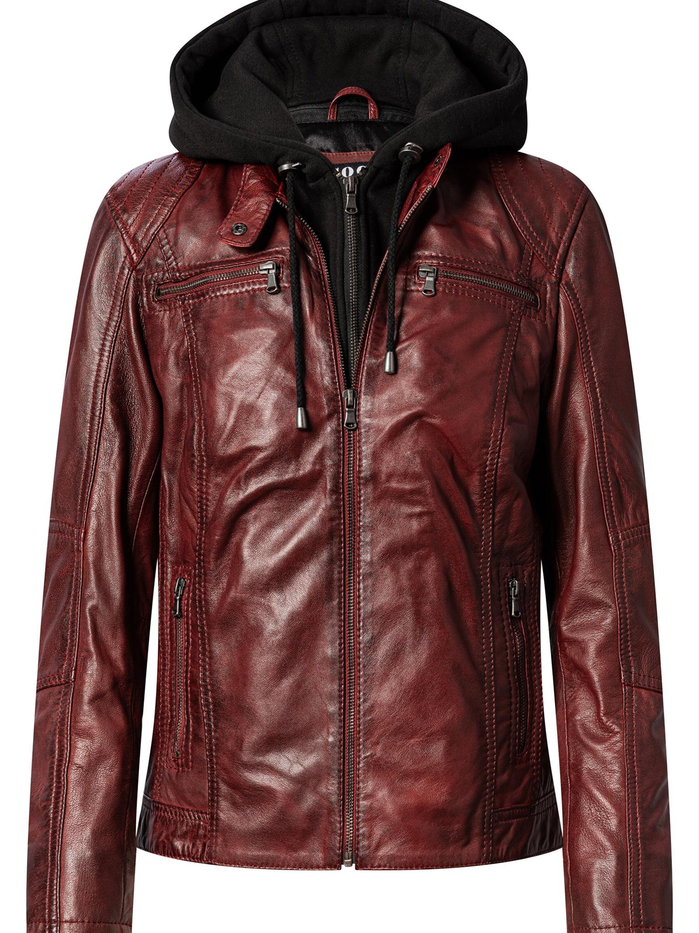 CBL Between-Season Jacket 'Lederjacke' in Red: front