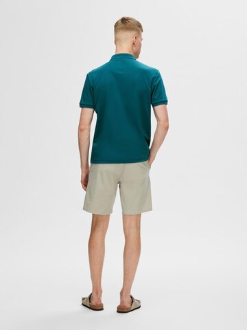 T-Shirt 'Fave' SELECTED HOMME en vert
