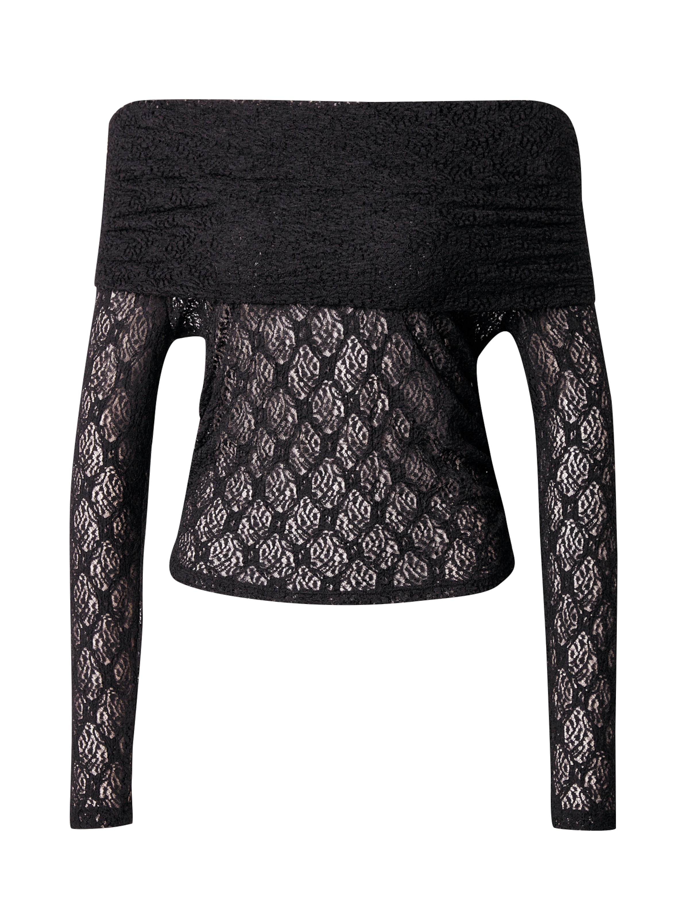 PIECES Shirt 'NAYA' in Black: front