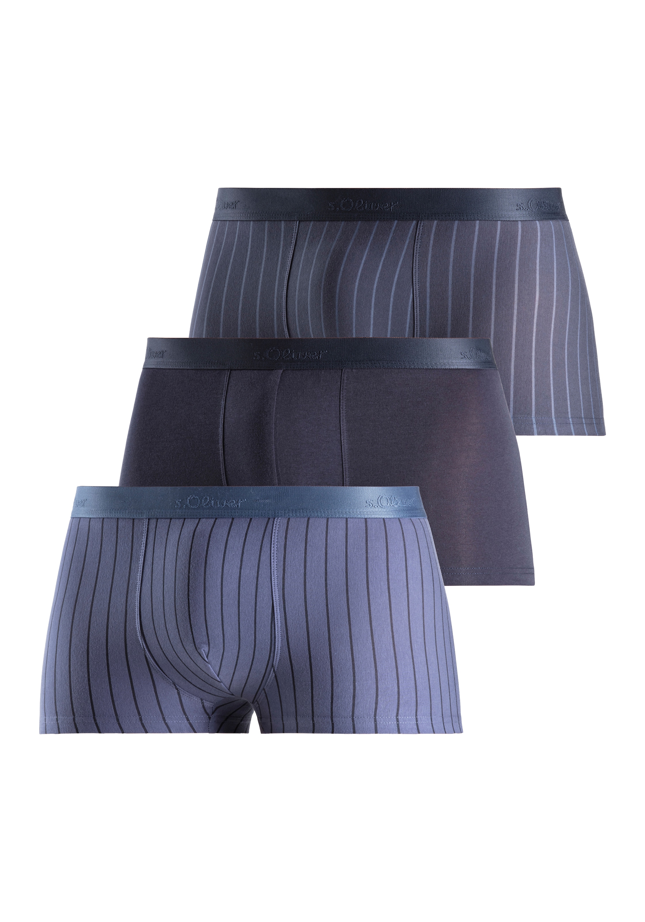 mėlyna s.Oliver Boxer trumpikės 'Hipster': priekis