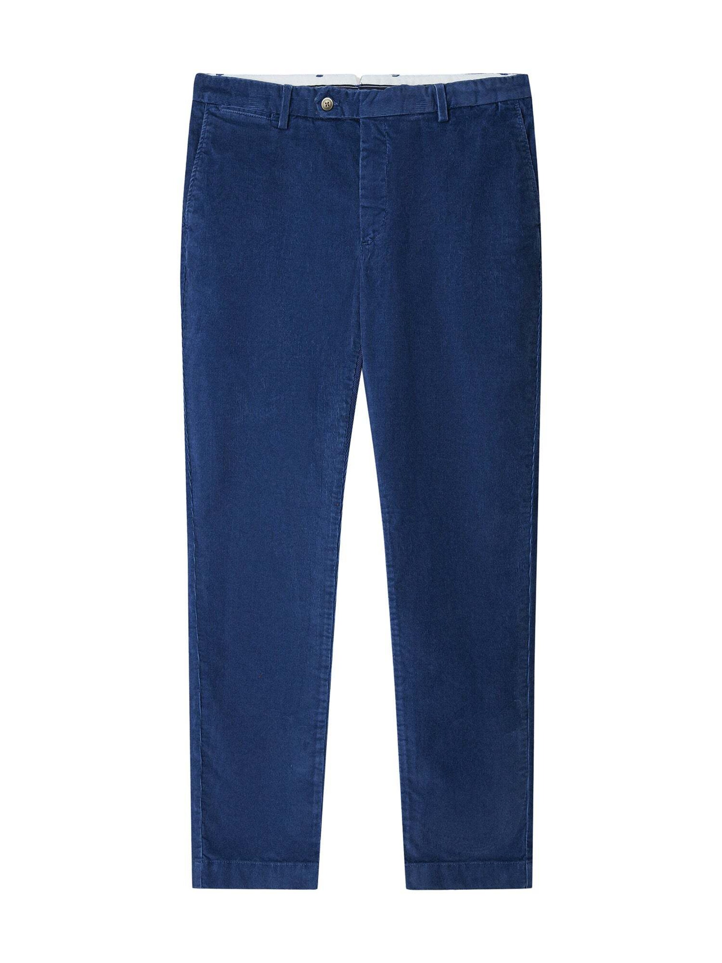 Coupe slim Pantalon chino 'Kensington' Hackett London en bleu : devant