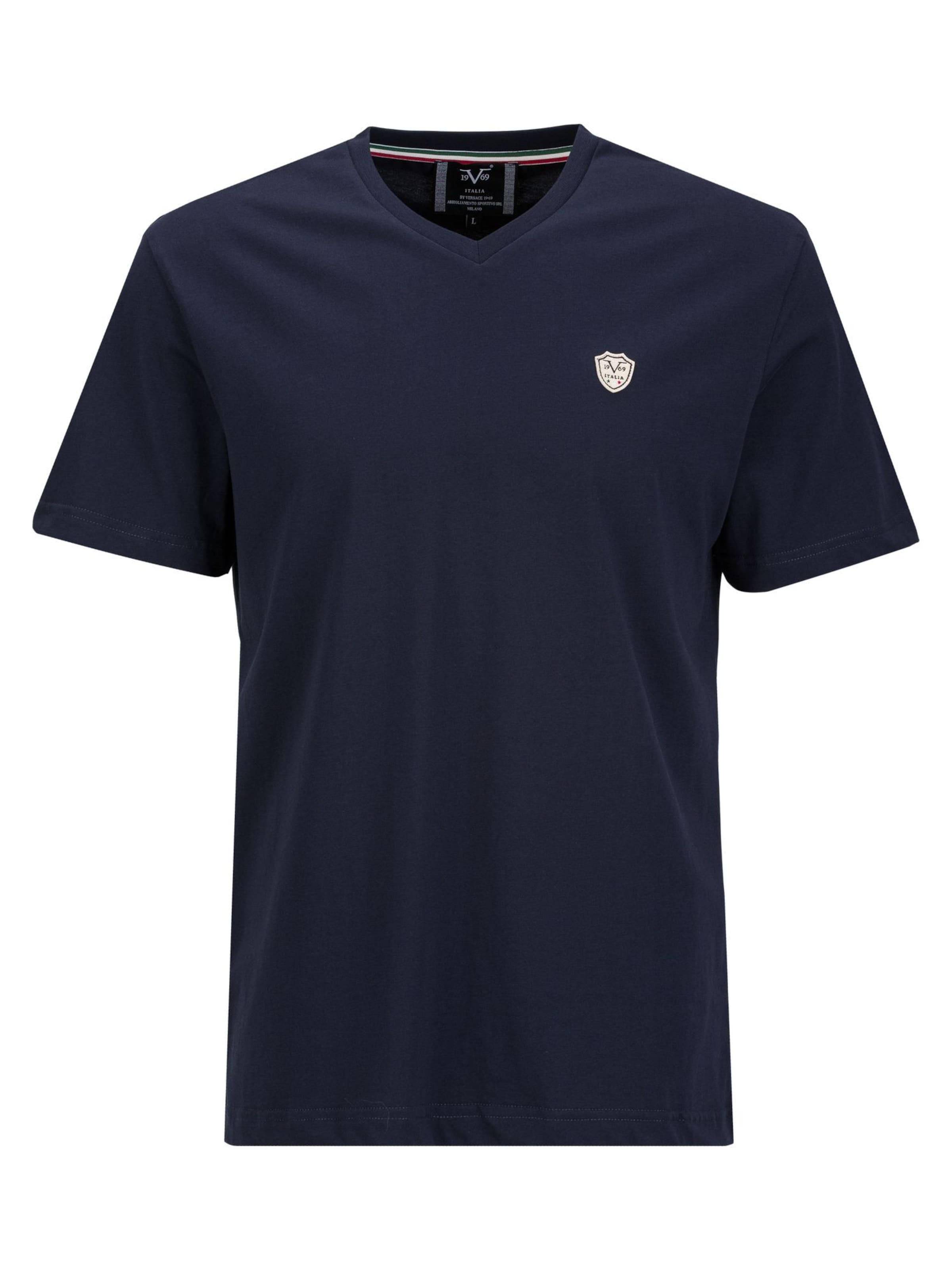 19V69 ITALIA Shirt 'Toni' in Blau: Vorderseite